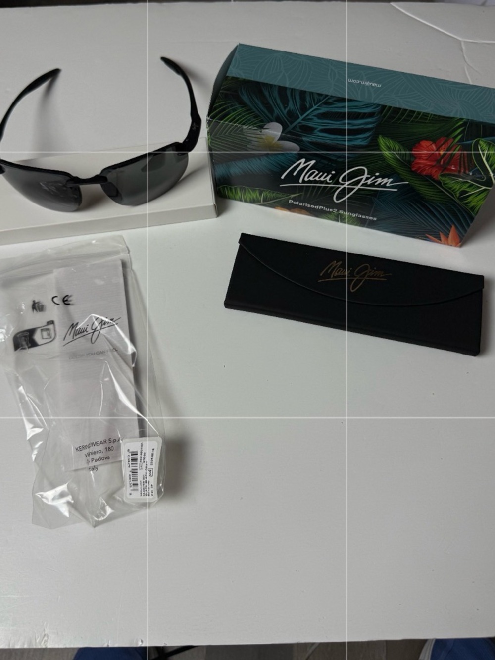NIB Maui Jim Men’s Makaha Polarized Glass Black Sunglasses